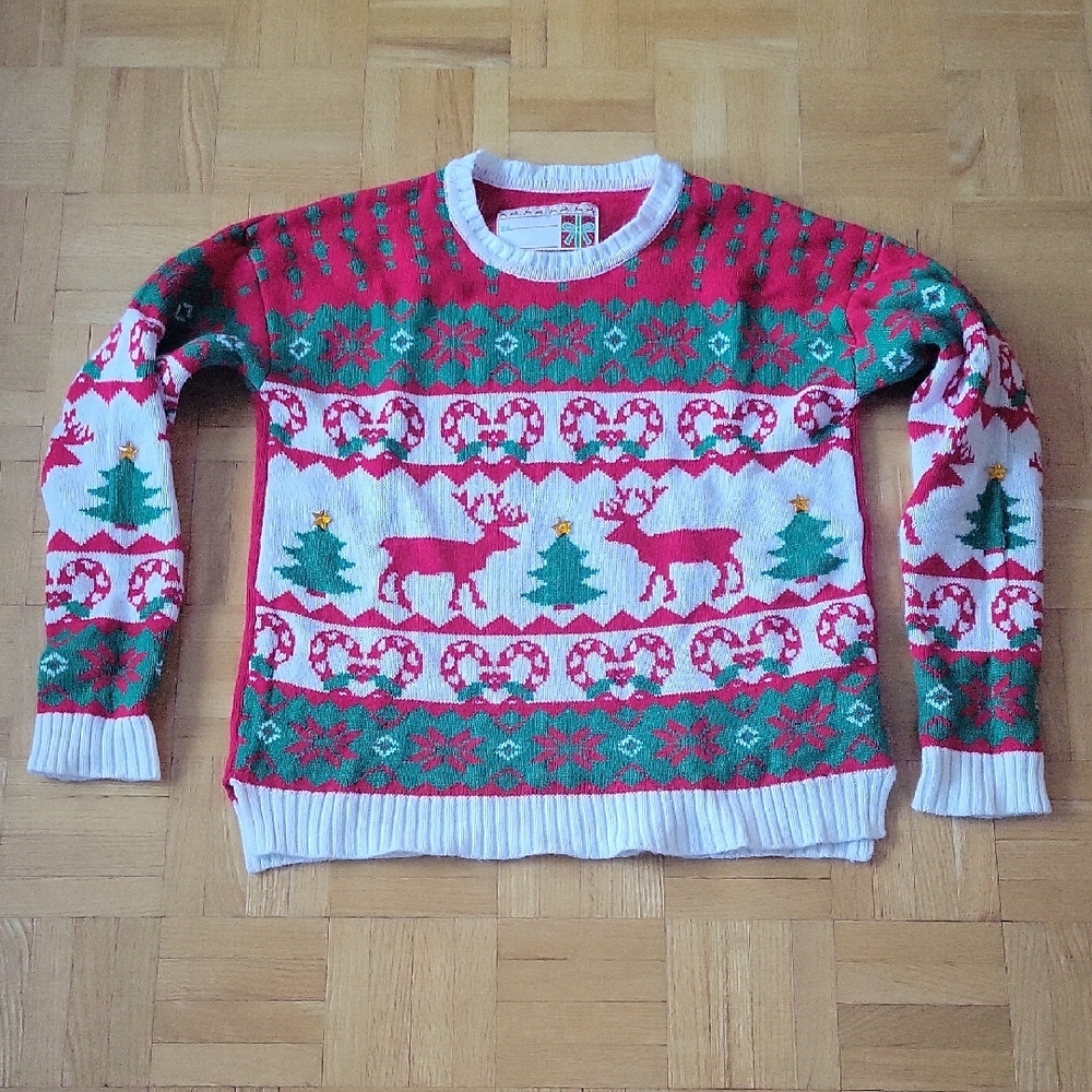 Urban Planet Festive Red and Green Sweater